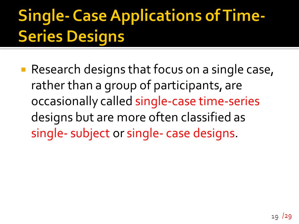 Single- Case Applications of Time- Series Designs