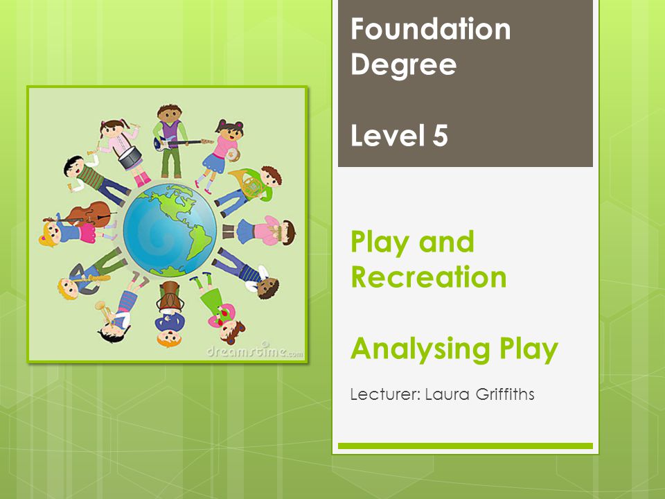 Foundation Degree Level 5 Play and Recreation Analysing Play