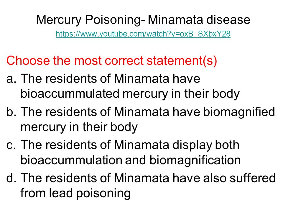 Mercury Poisoning- Minamata disease