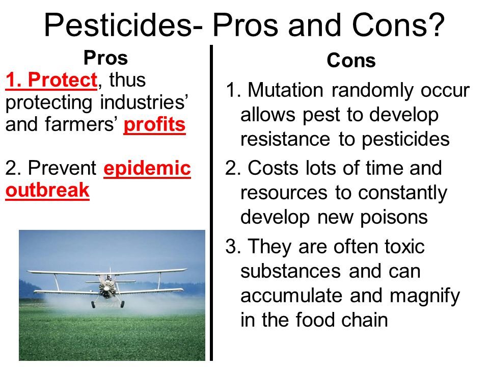 Pesticides- Pros and Cons