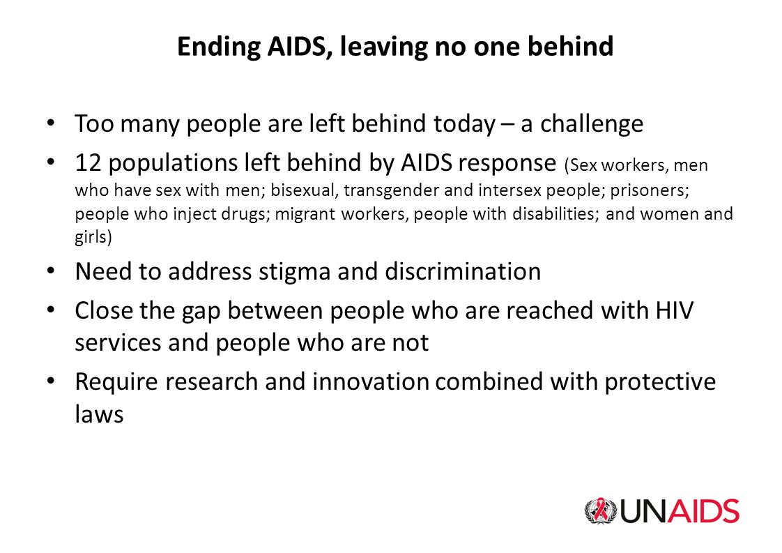Ending AIDS, leaving no one behind