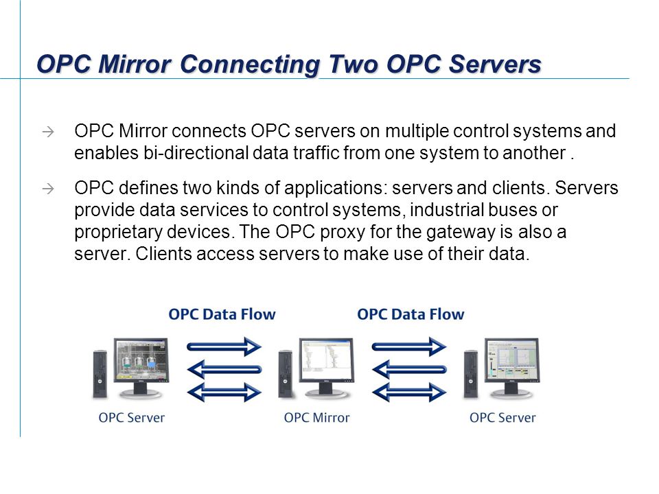 OPC Mirror Connecting Two OPC Servers