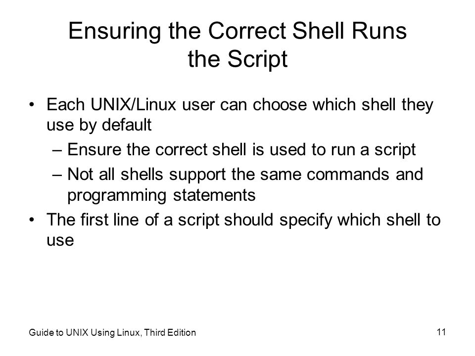 Ensuring the Correct Shell Runs the Script