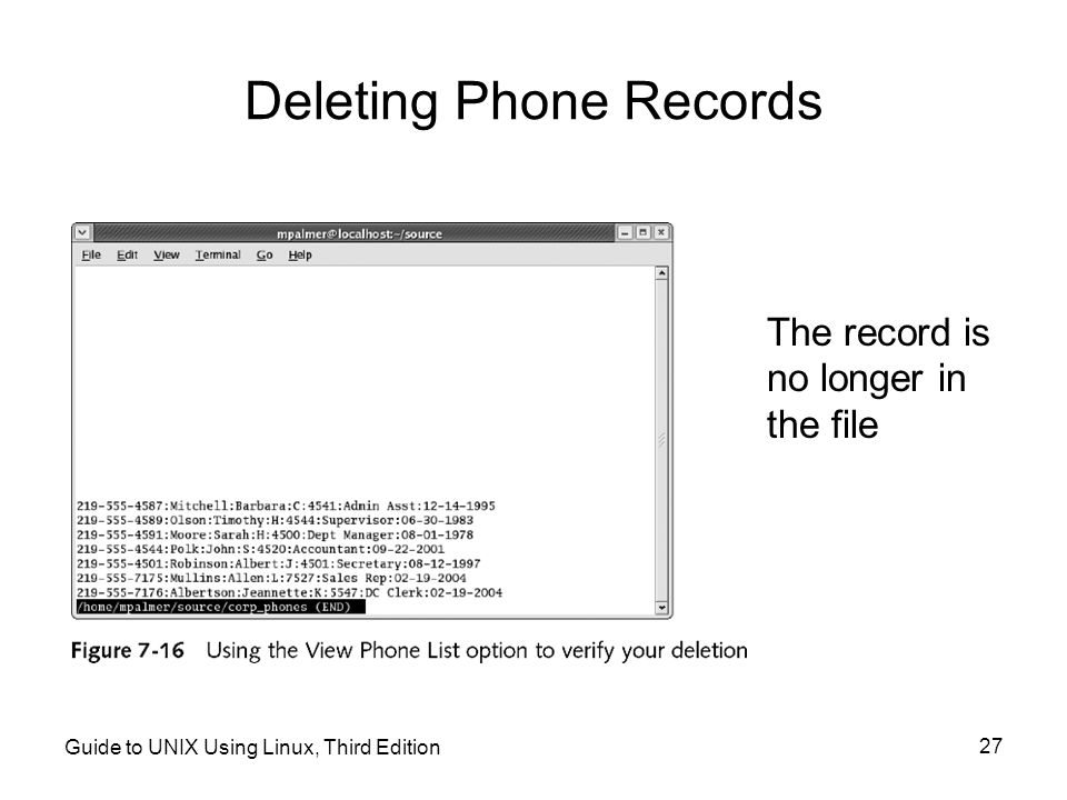 Deleting Phone Records