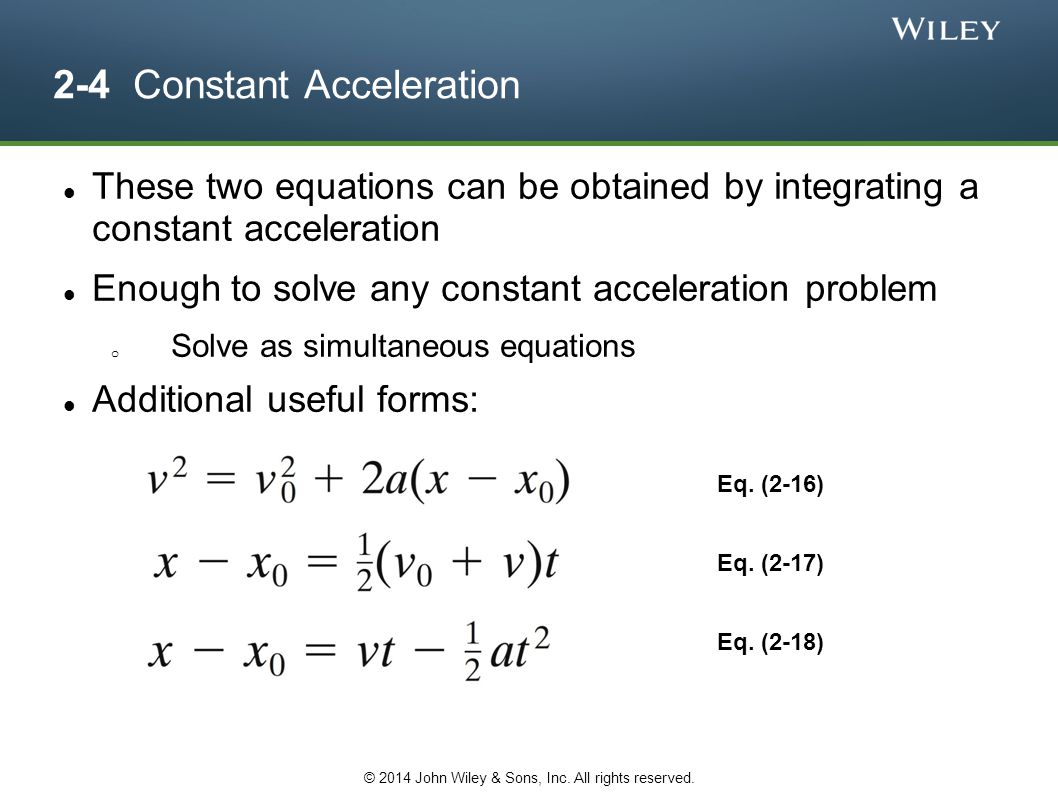 2-4 Constant Acceleration