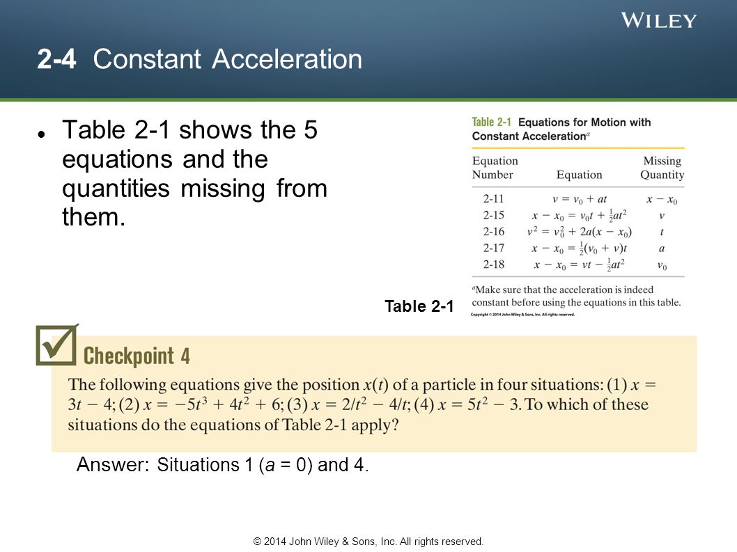 2-4 Constant Acceleration