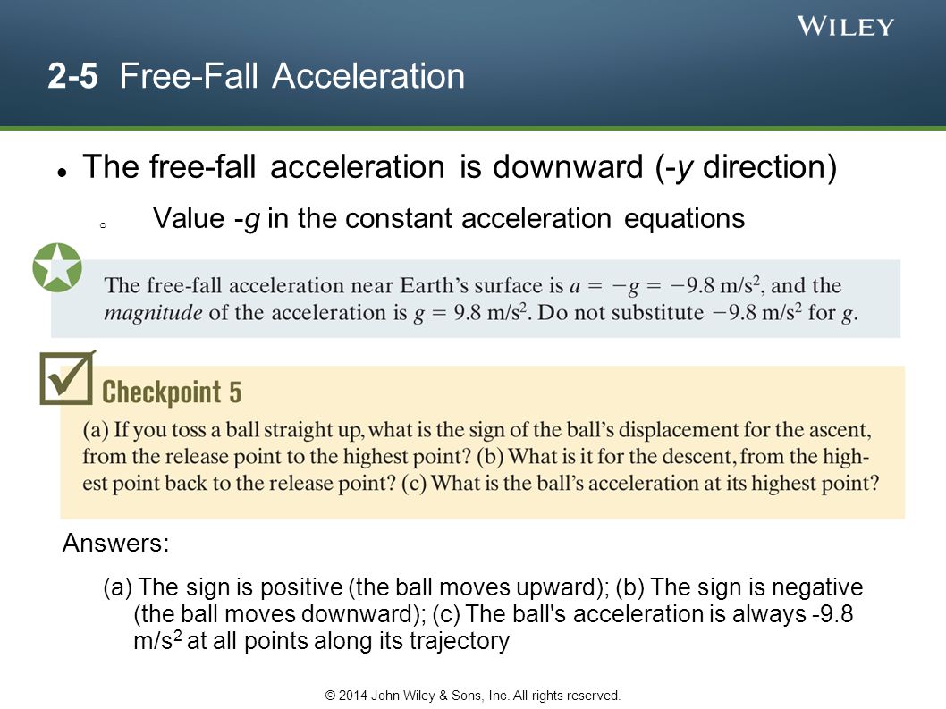 2-5 Free-Fall Acceleration