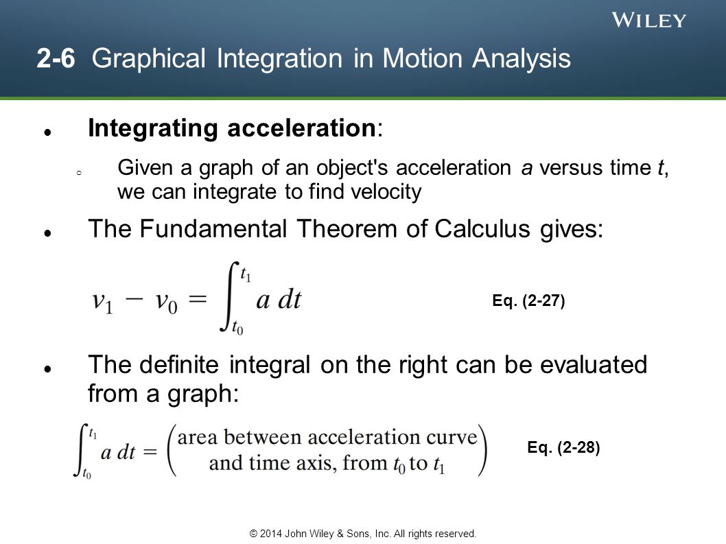 2-6 Graphical Integration in Motion Analysis
