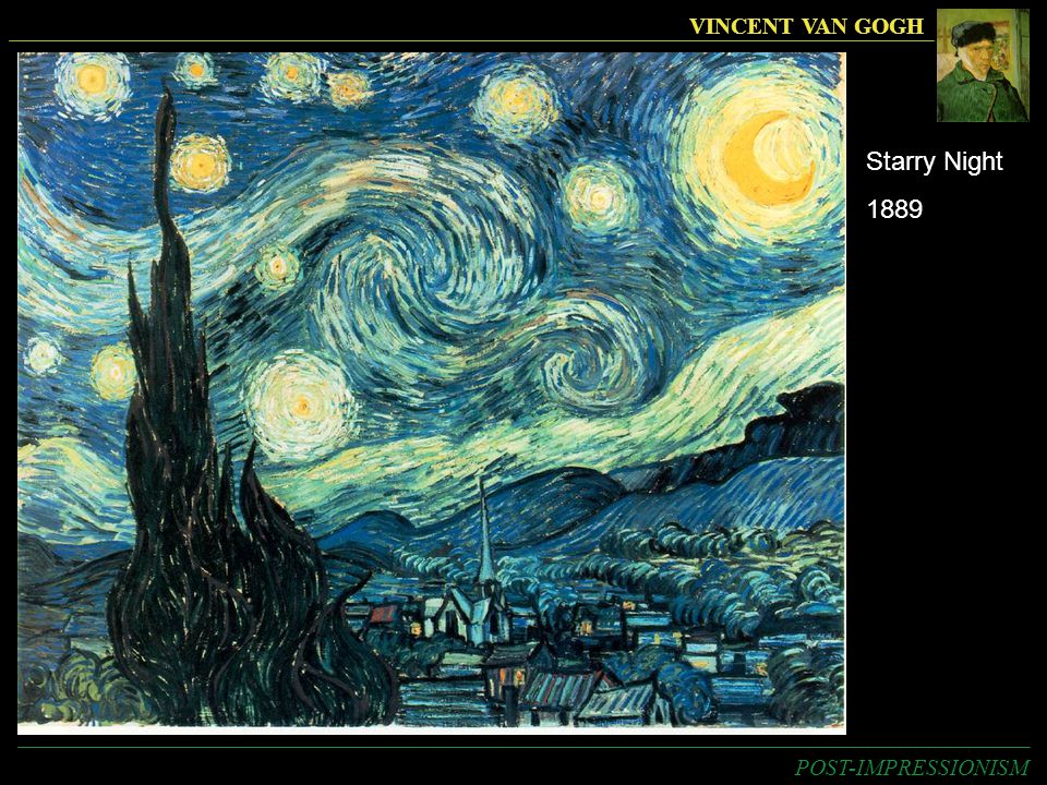 VINCENT VAN GOGH Starry Night 1889 POST-IMPRESSIONISM
