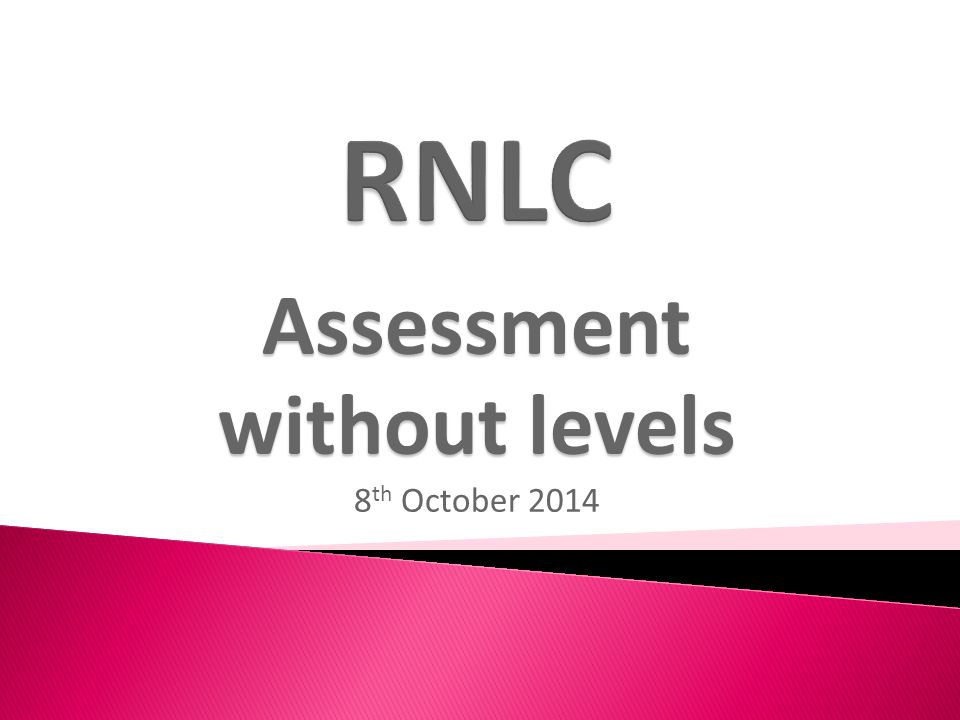 Assessment without levels 8th October 2014