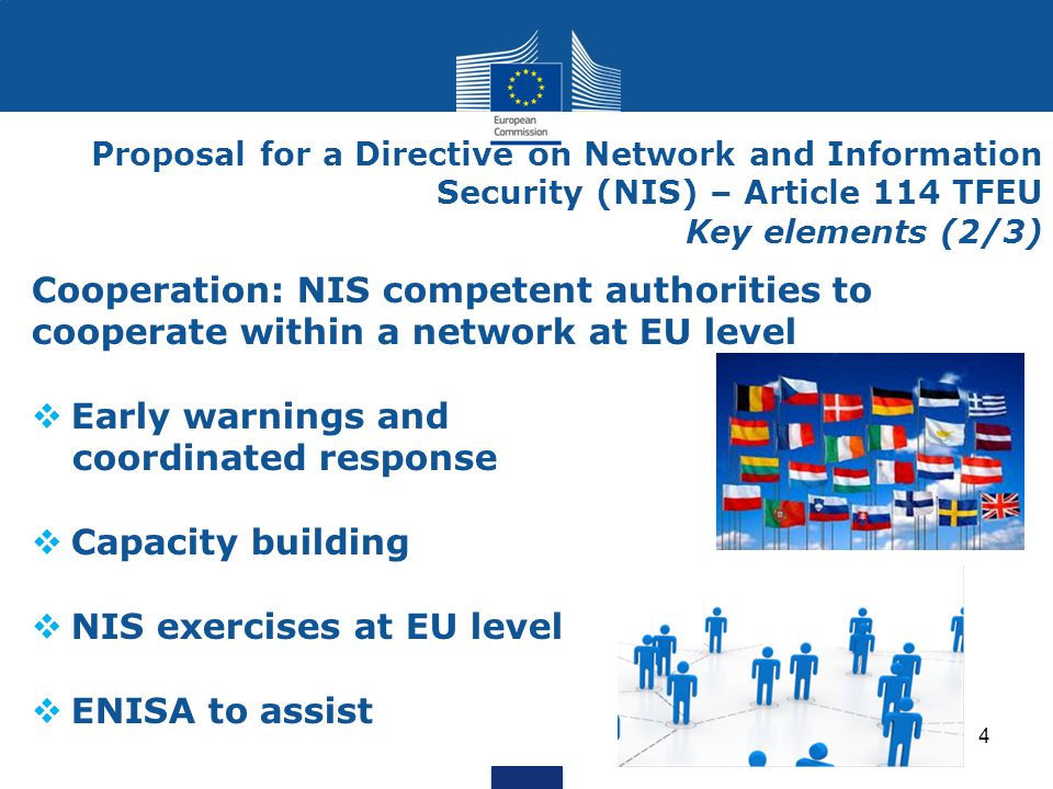 NIS exercises at EU level ENISA to assist