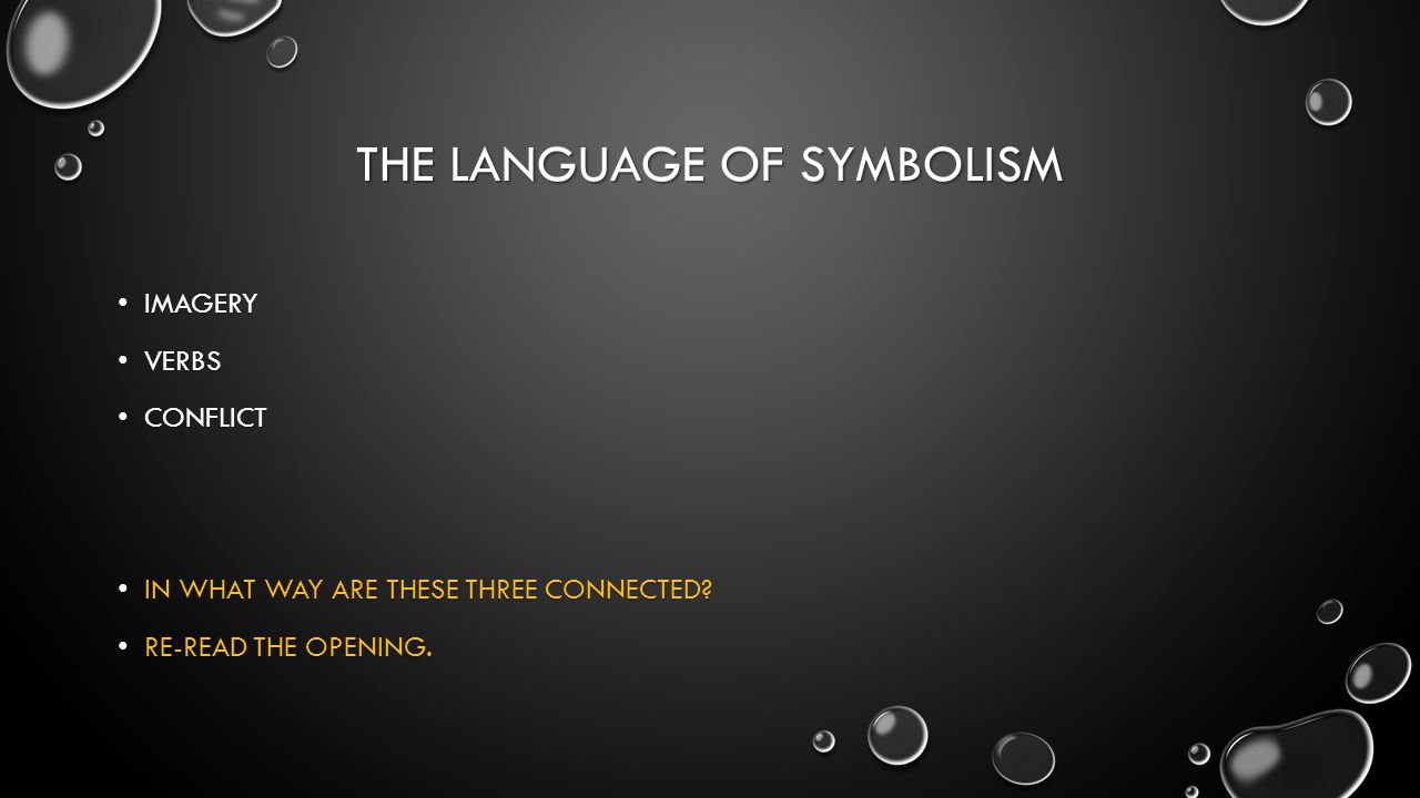 The Language of Symbolism
