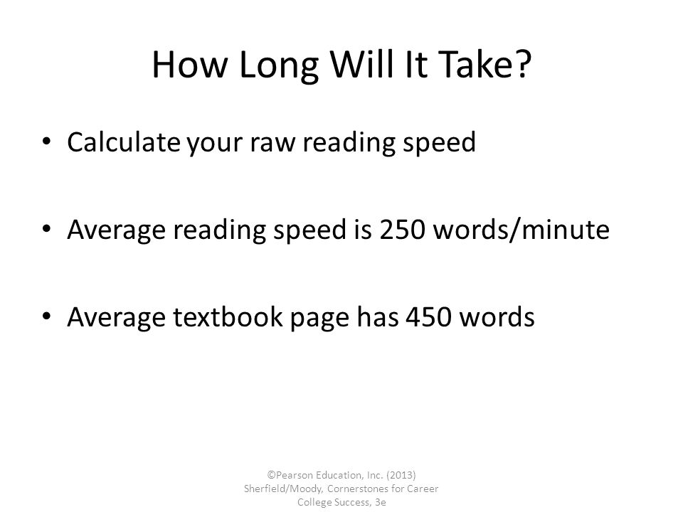 How Long Will It Take Calculate your raw reading speed