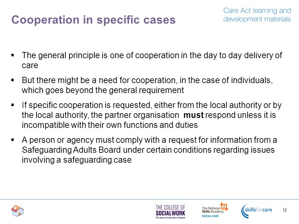 Cooperation in specific cases