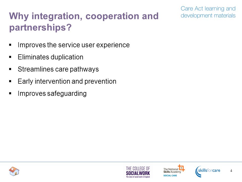 Why integration, cooperation and partnerships