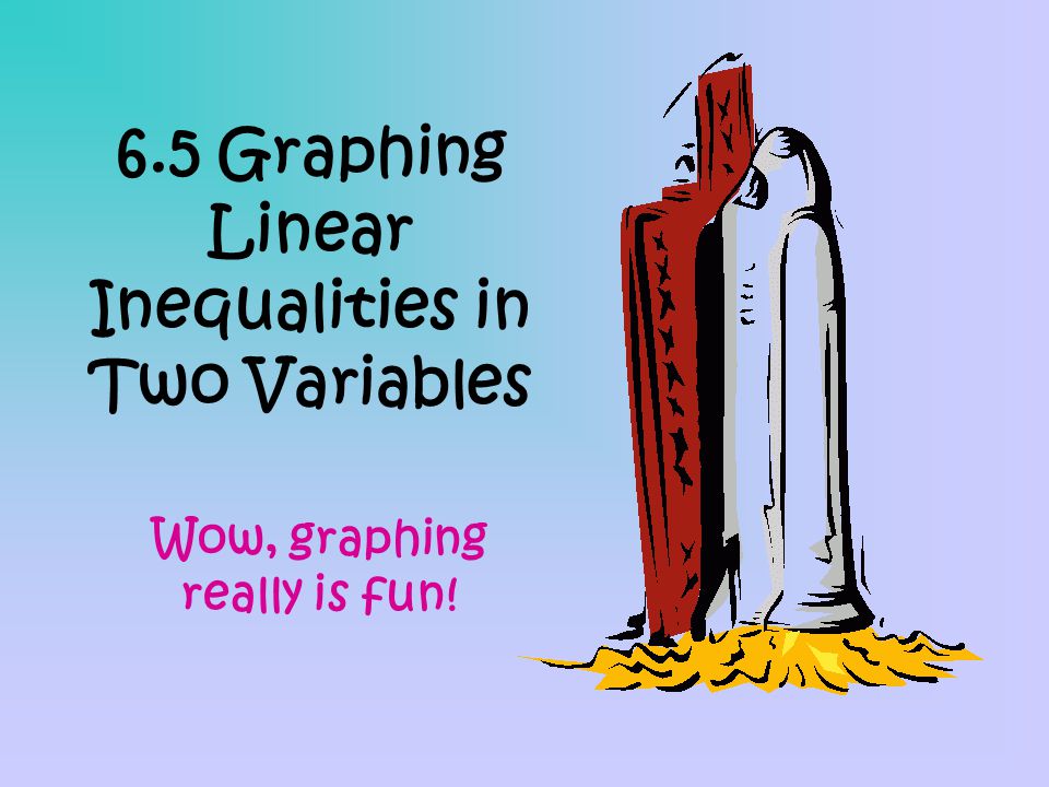 6.5 Graphing Linear Inequalities in Two Variables