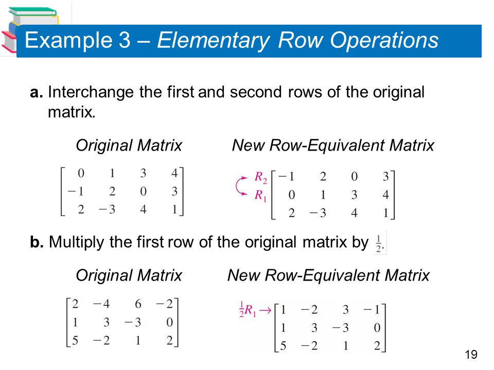 Example 3 – Elementary Row Operations