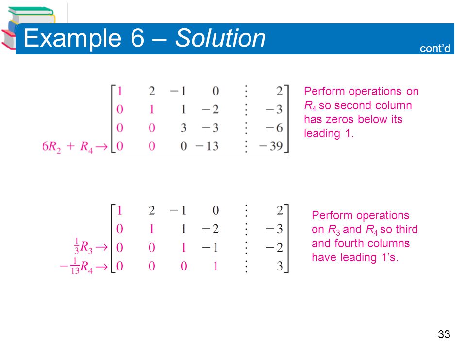 Example 6 – Solution cont’d Perform operations on