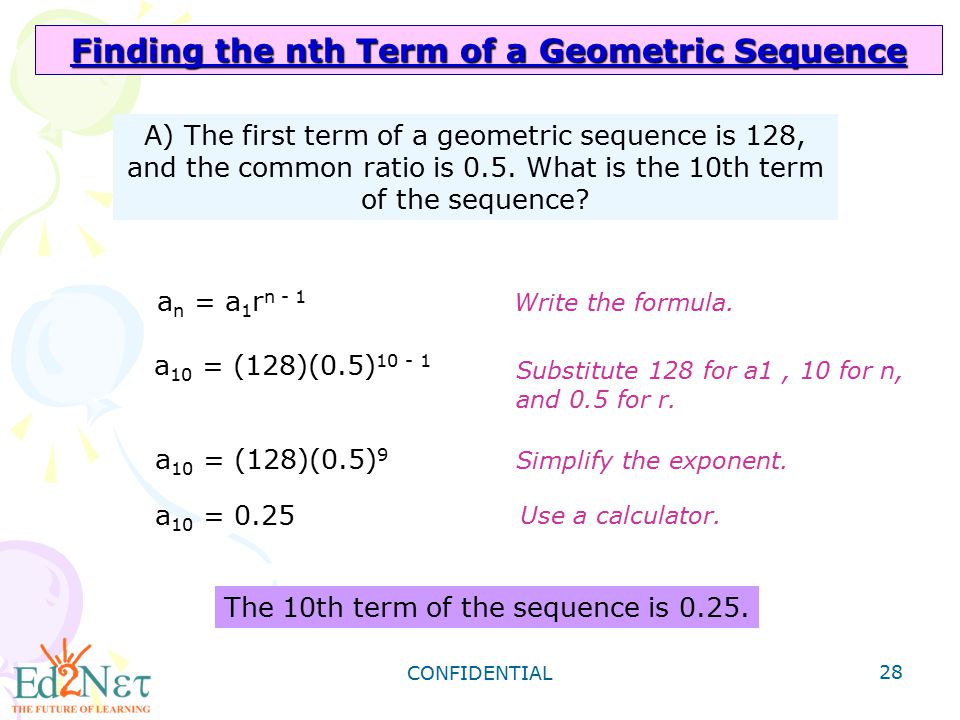 Finding the nth Term of a Geometric Sequence