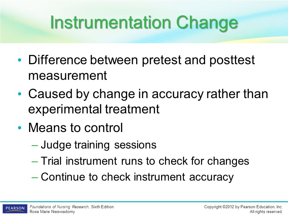 Instrumentation Change