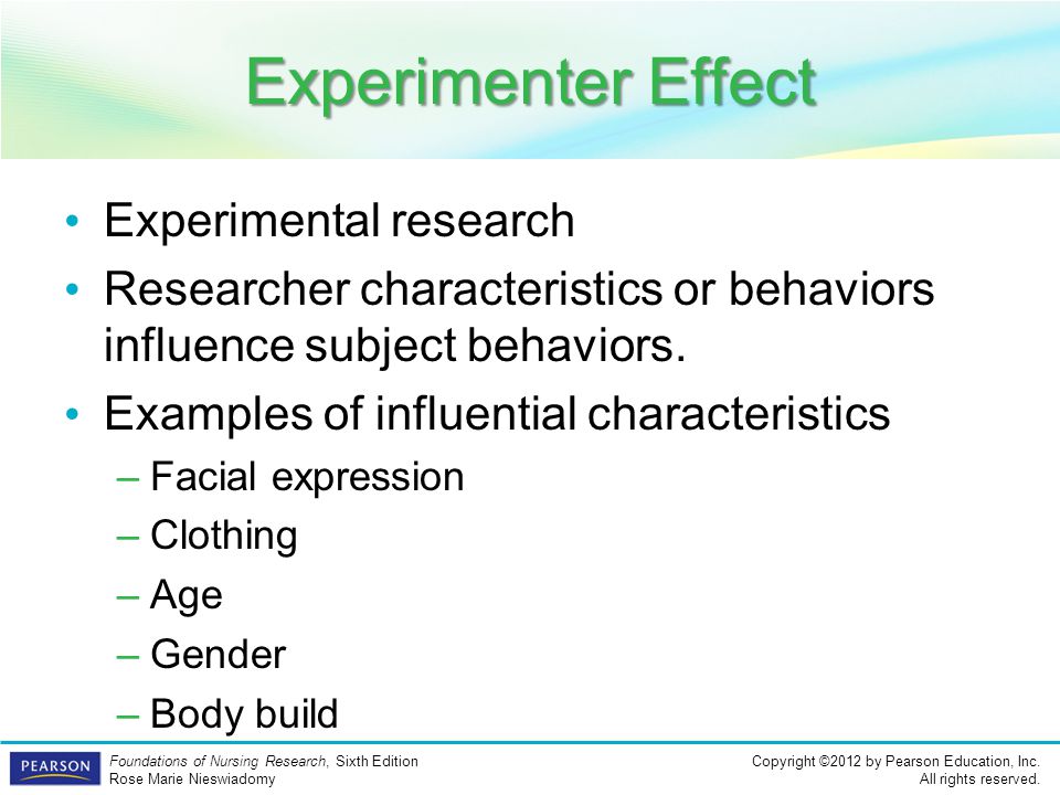 Experimenter Effect Experimental research