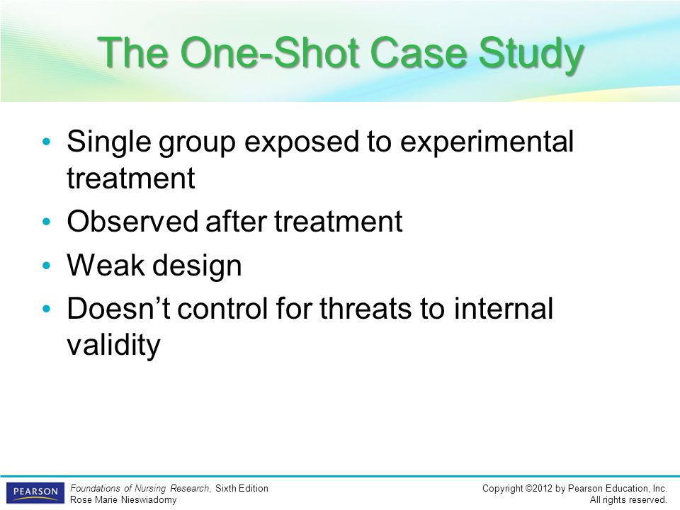 The One-Shot Case Study