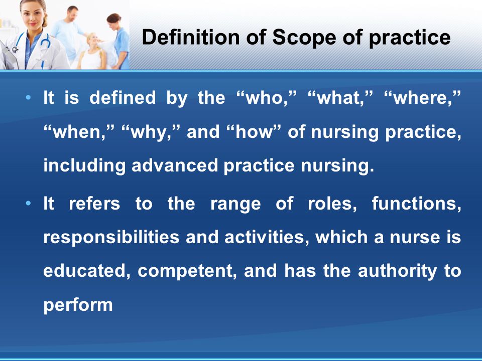 Definition of Scope of practice