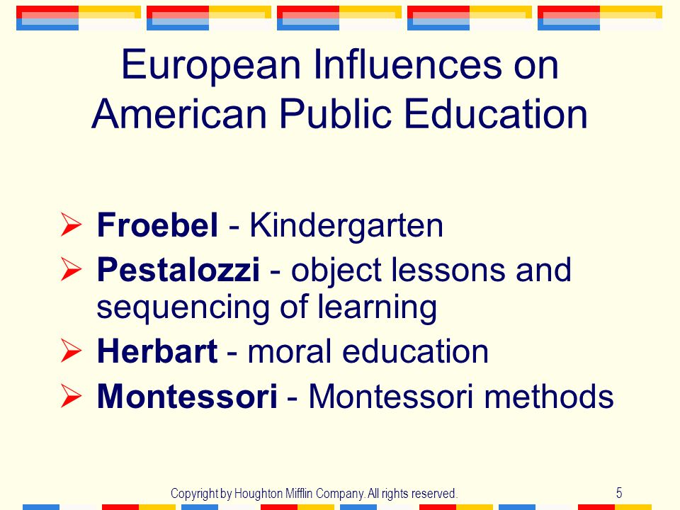 European Influences on American Public Education