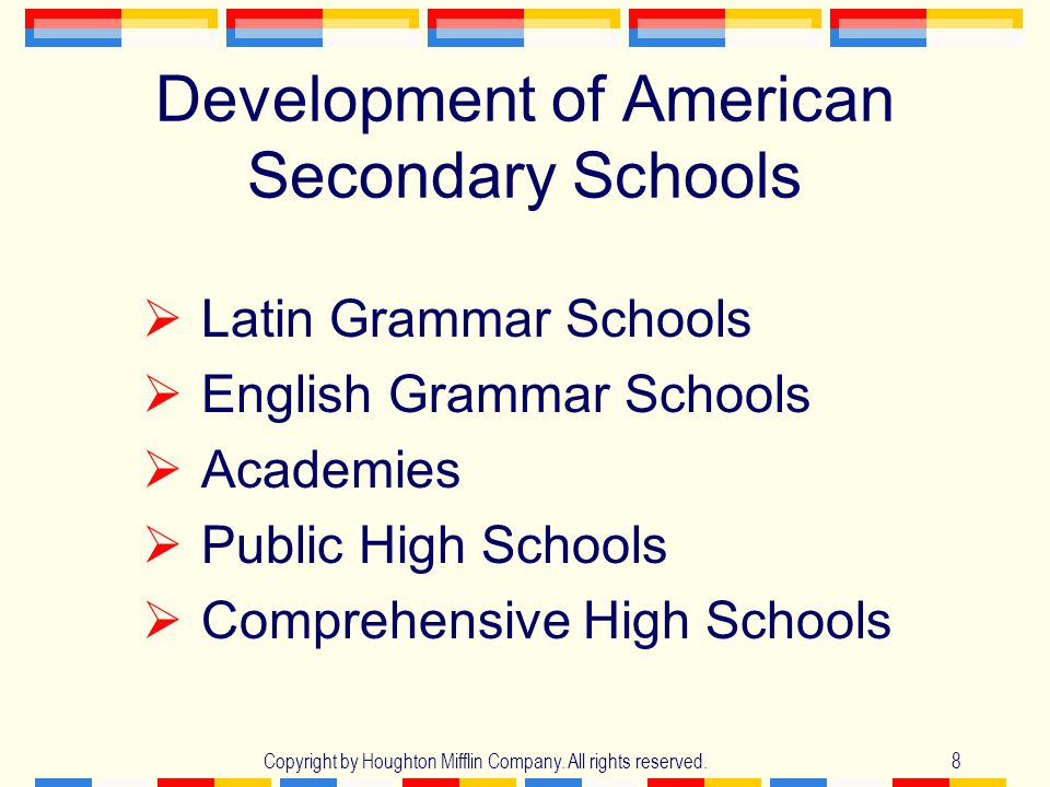 Development of American Secondary Schools