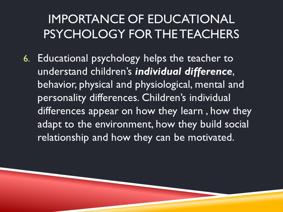 Importance of educational psychology for the teachers
