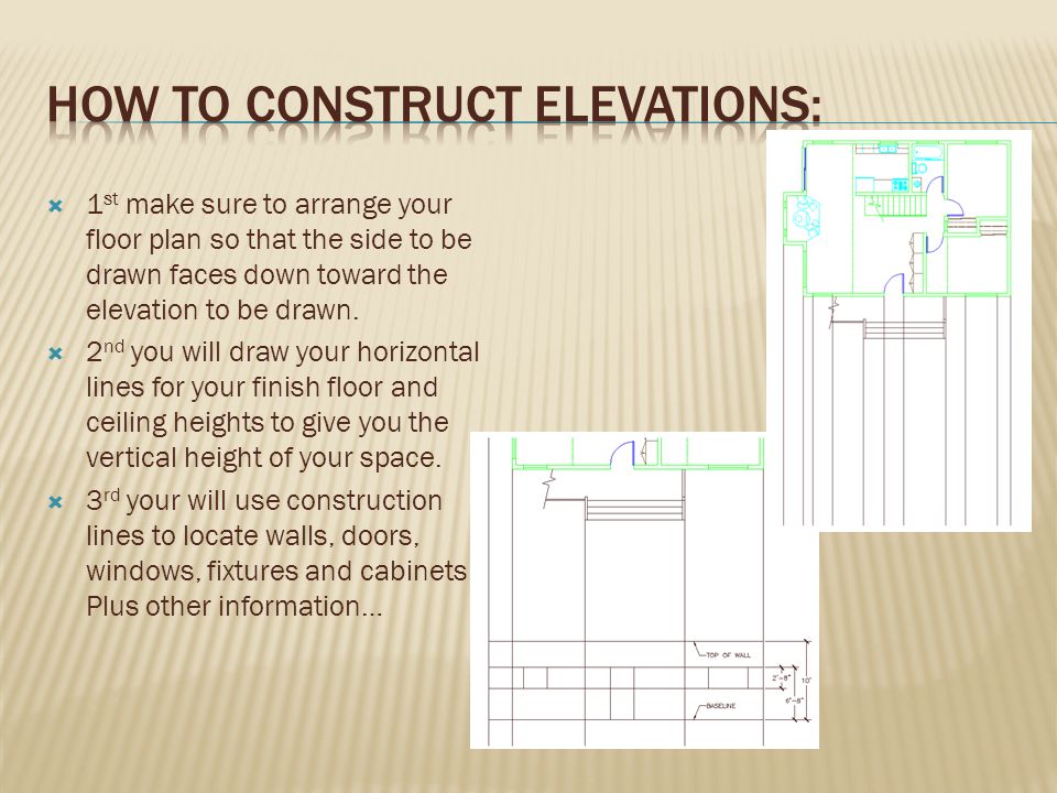 How to construct elevations: