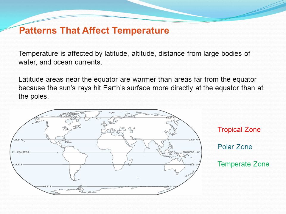 Patterns That Affect Temperature