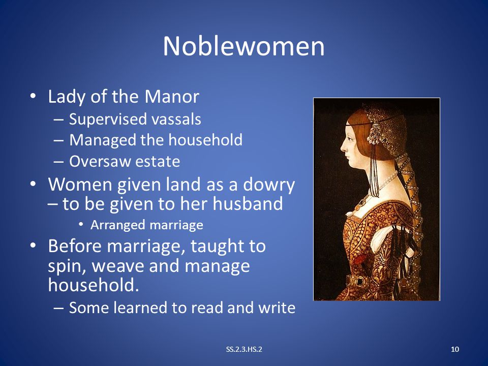 Noblewomen Lady of the Manor