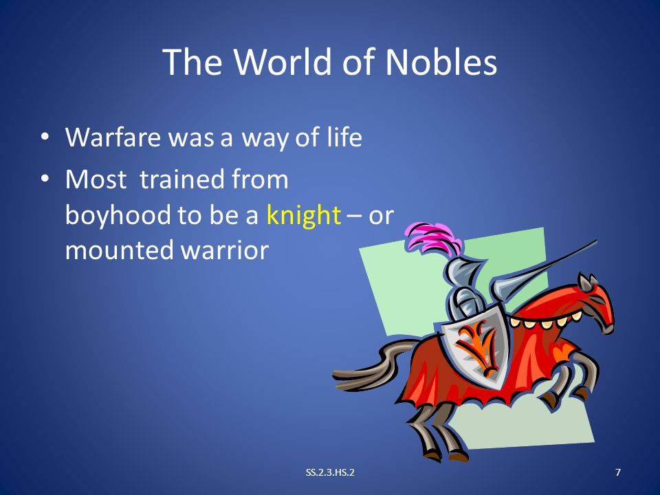 The World of Nobles Warfare was a way of life