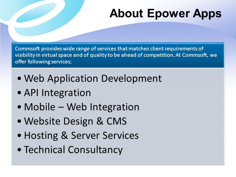 About Epower Apps