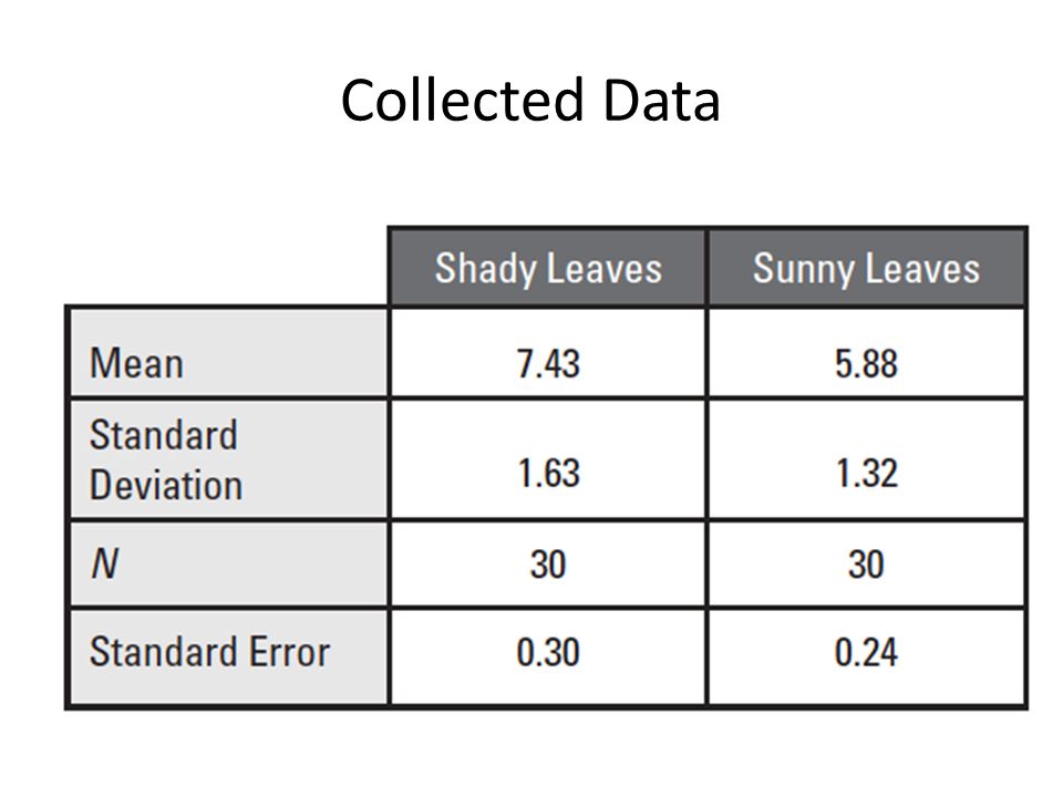 Collected Data