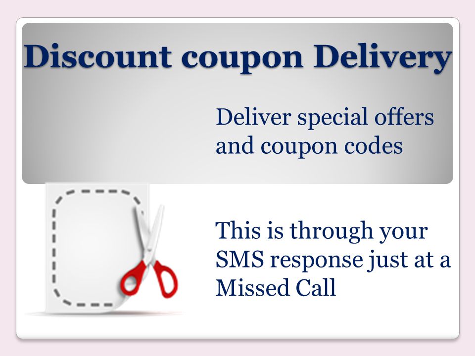 Discount coupon Delivery