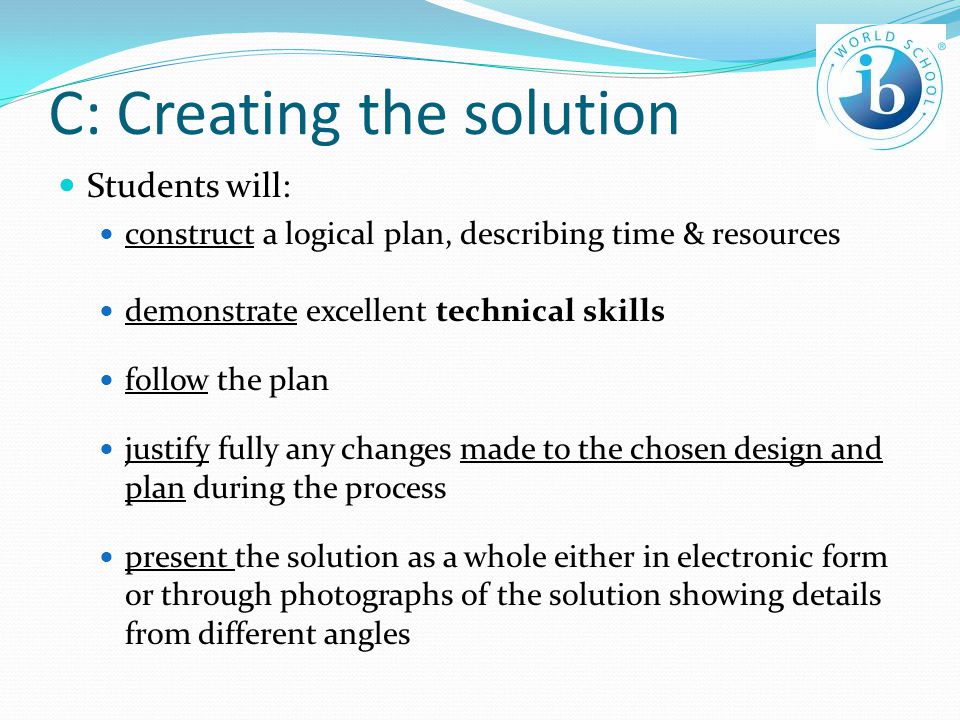 C: Creating the solution