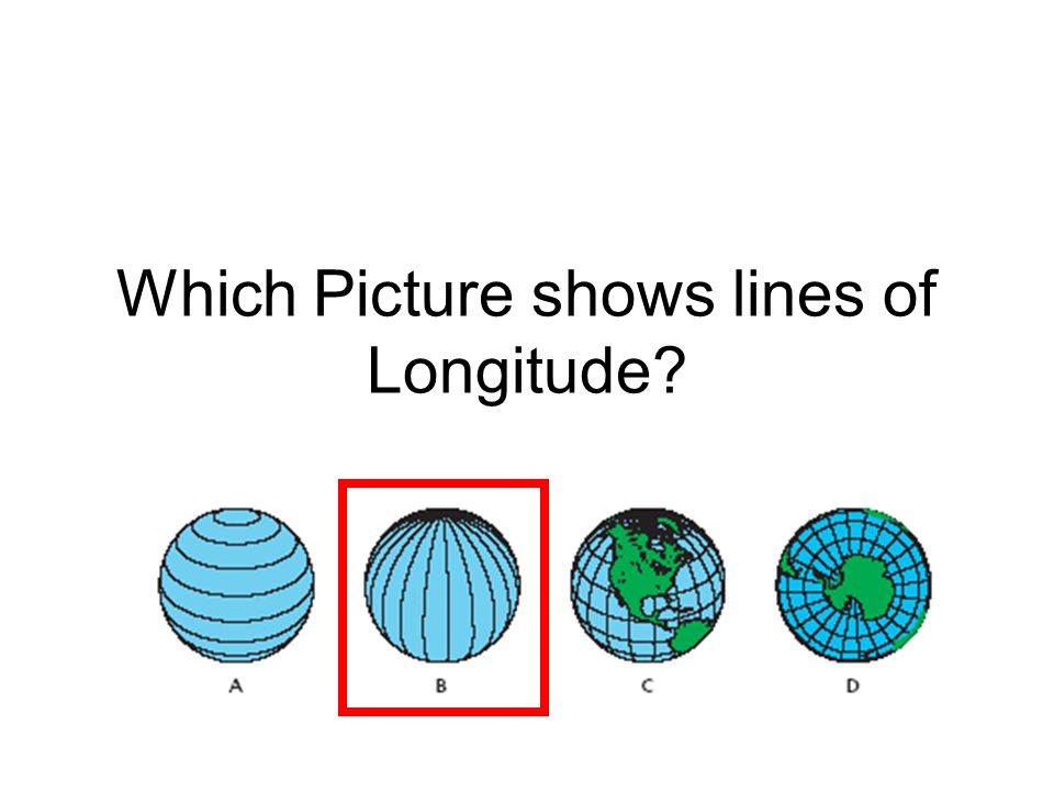 Which Picture shows lines of Longitude