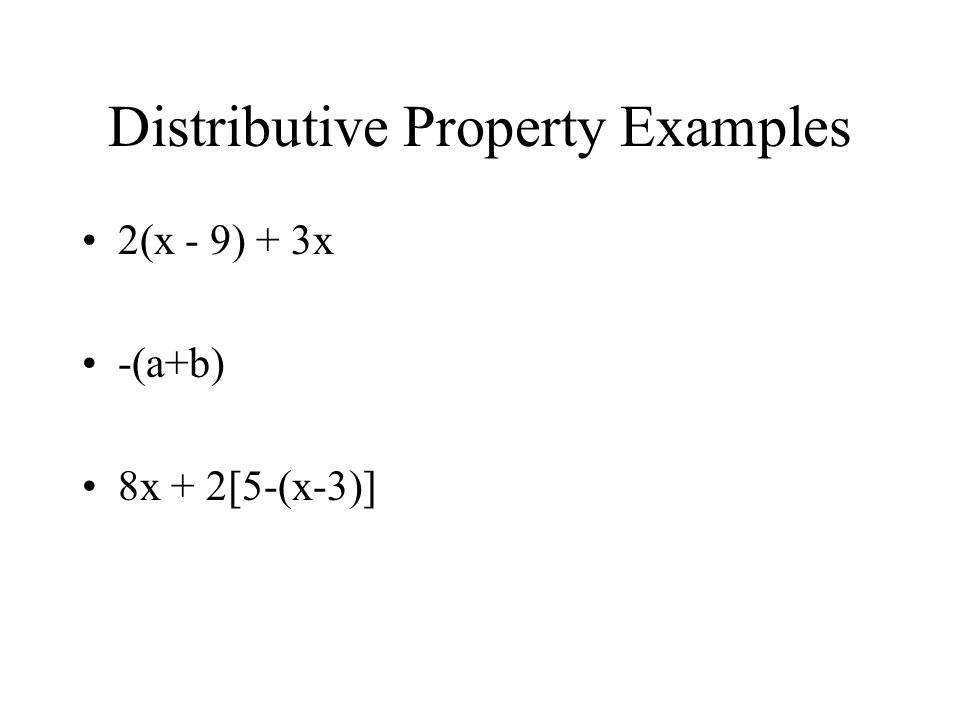 Distributive Property Examples