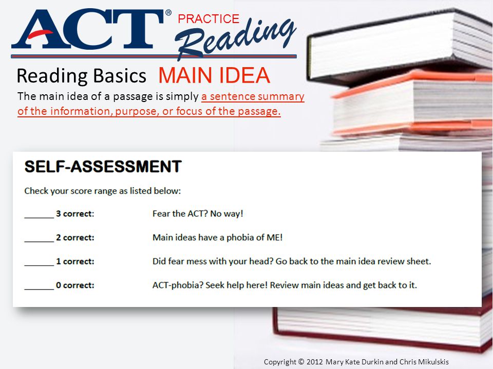 Reading Reading Basics MAIN IDEA PRACTICE