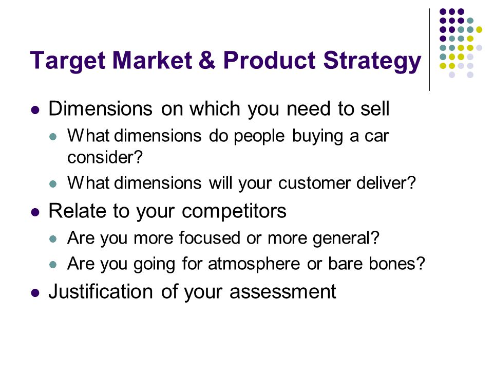 Target Market & Product Strategy