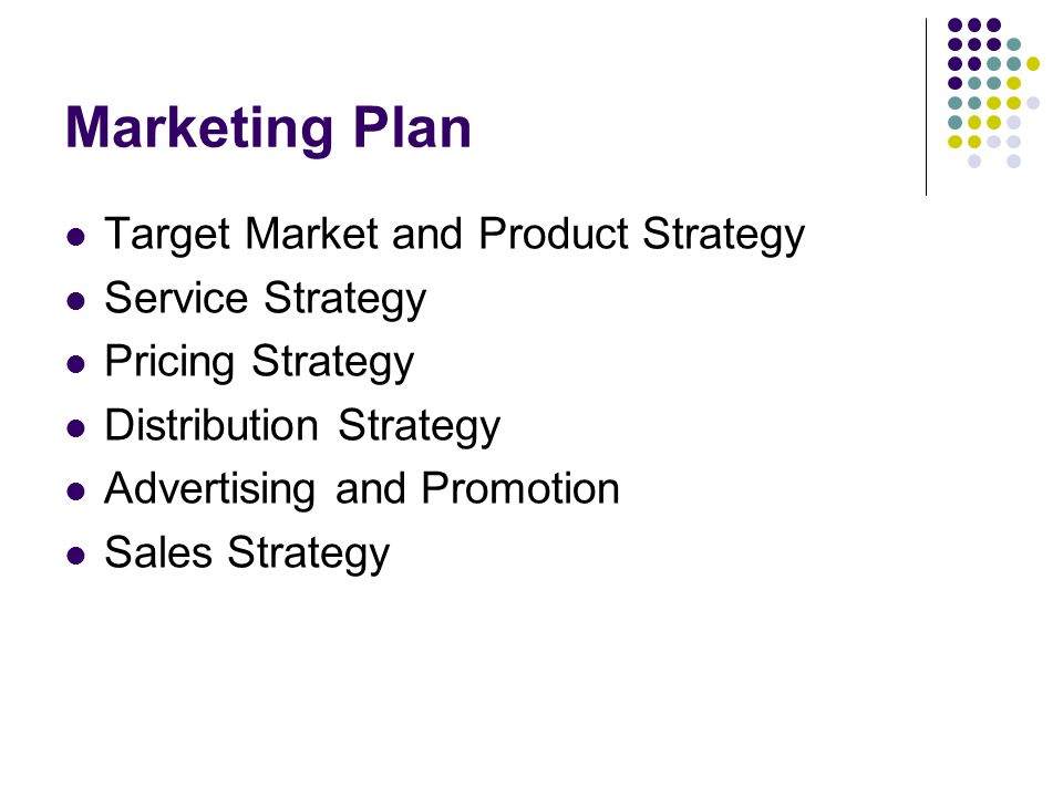 Marketing Plan Target Market and Product Strategy Service Strategy