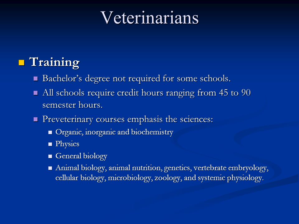 Veterinarians Training