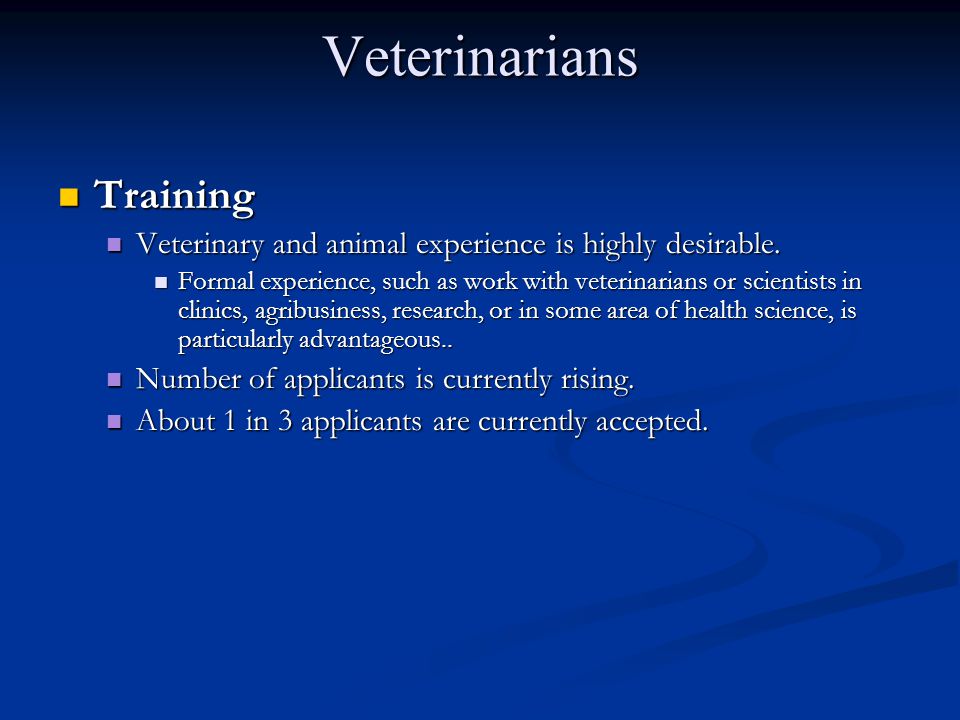 Veterinarians Training