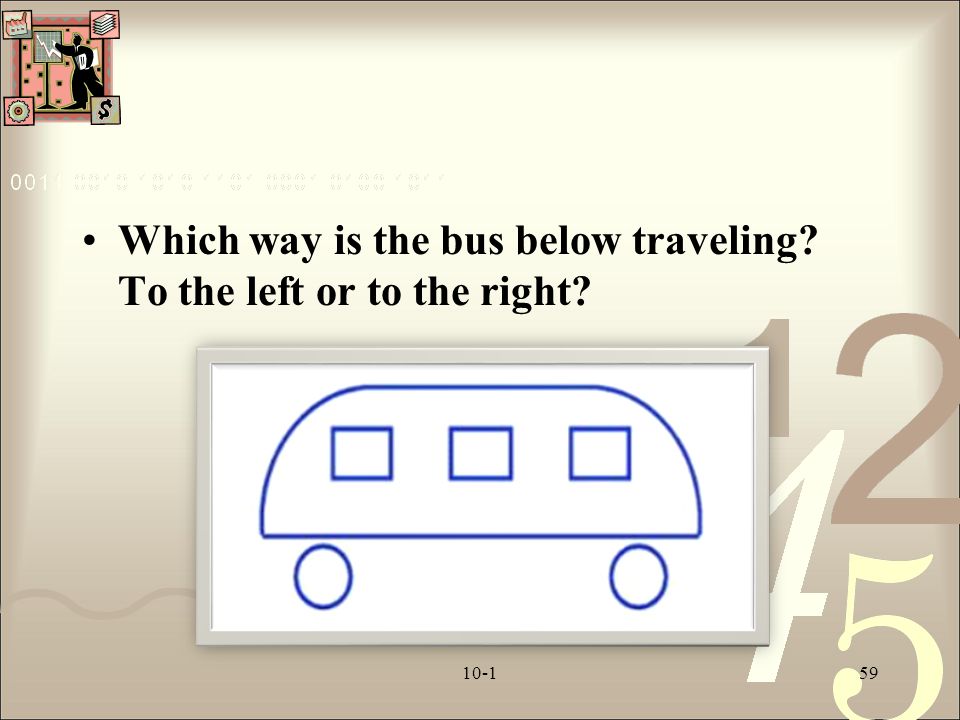 Which way is the bus below traveling To the left or to the right