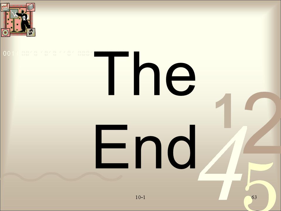 The End 10-1