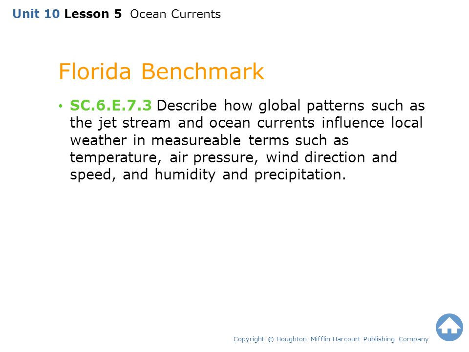 Unit 10 Lesson 5 Ocean Currents