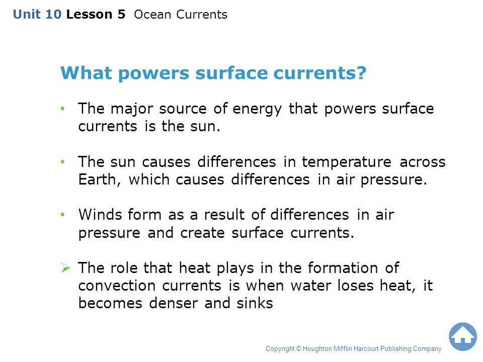 What powers surface currents
