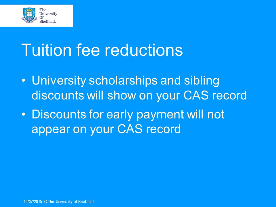Tuition fee reductions